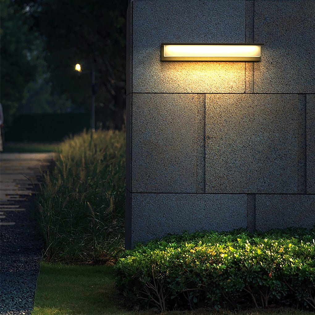 Modern Linear Outdoor Wall Sconce — Stainless Steel & PC, LED 3000K, IP54 Weatherproof