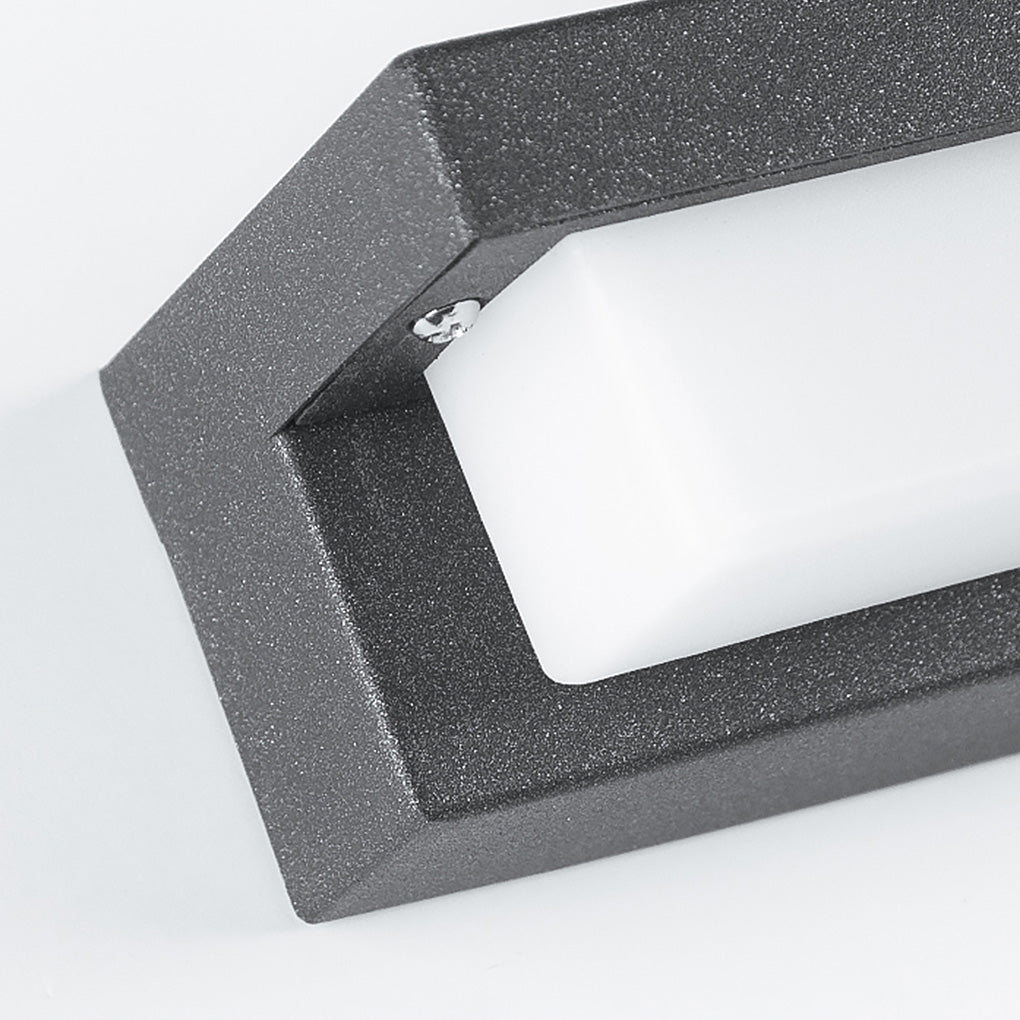 Modern Linear Outdoor Wall Sconce — Stainless Steel & PC, LED 3000K, IP54 Weatherproof