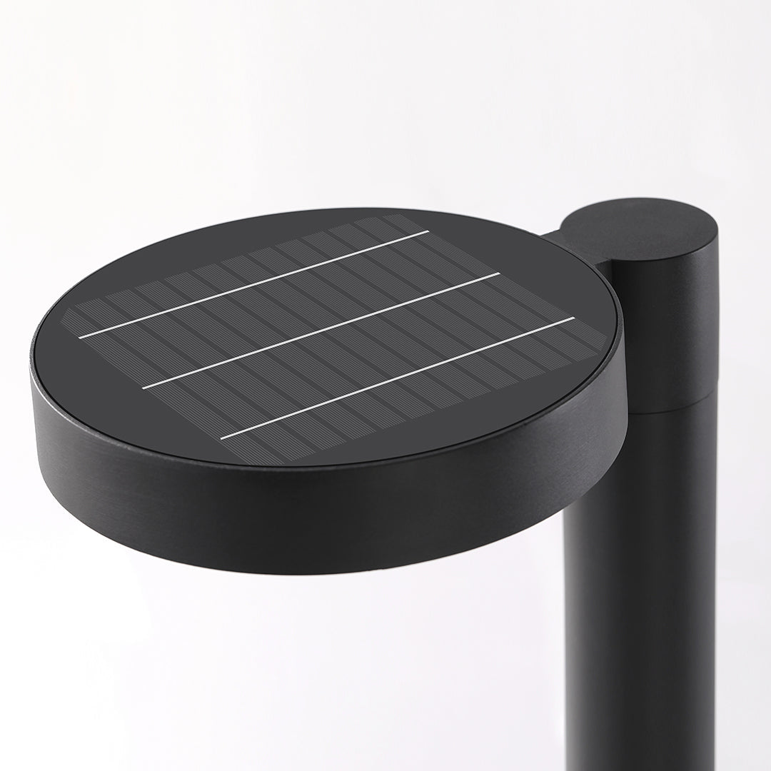 Modern Solar Path Light — Black Die-Cast Aluminum, Single or Double Head, Dual Color Temperature, IP65, 4000mAh