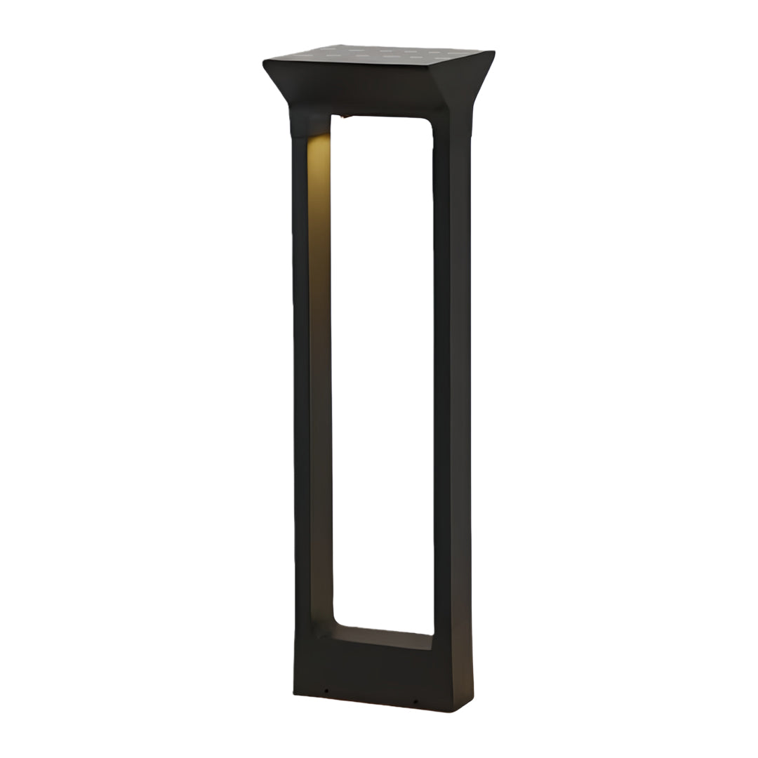 Minimalist Solar Bollard Pathway Light — Die-Cast Aluminum, LED 3000K, IP65, 15.7" or 23.6"