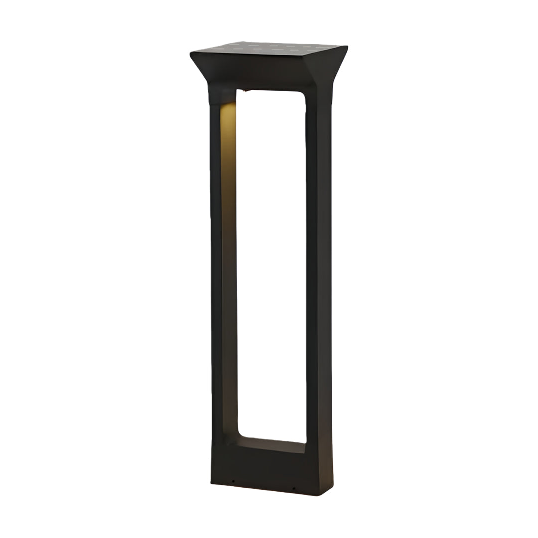 Minimalist Solar Bollard Pathway Light — Die-Cast Aluminum, LED 3000K, IP65, 15.7" or 23.6"