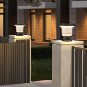 Outdoor Pillar Light — Aluminum, Solar or Hardwired E27, IP65 Weatherproof, Black / Gray