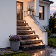 Modern Triangle Solar Step Light — PC/ABS, Dual 0.6W LED, Dual Color Temperature, IP65 Weatherproof