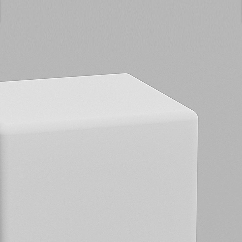 Luminous LED Cube Outdoor Floor Light — White PC, Solar / USB / Hardwired, IP54, 11.8" or 13.8"