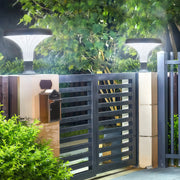 Outdoor Pillar Light — Black Die-Cast Aluminum, Solar or Hardwired, 20W / 50W LED, 3000K / 6000K, IP65 Weatherproof