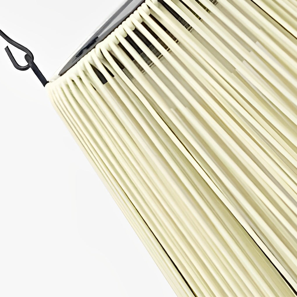 Handwoven Rattan Portable Solar Lantern — Iron Frame, LED, IP65 Weatherproof, 3000K Warm White