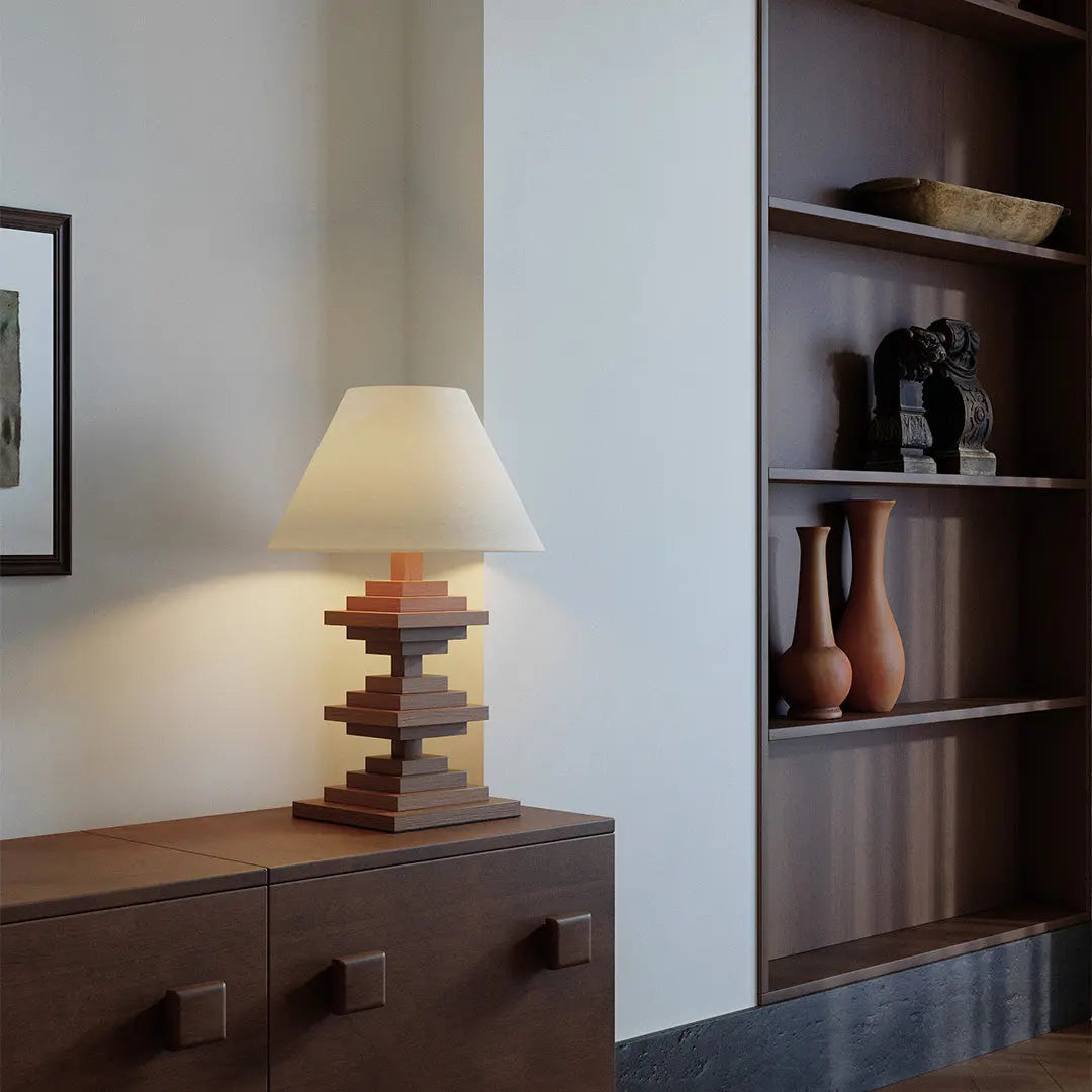 American Retro Solid Wood Table Lamps - Full-Spectrum Lighting Luxe