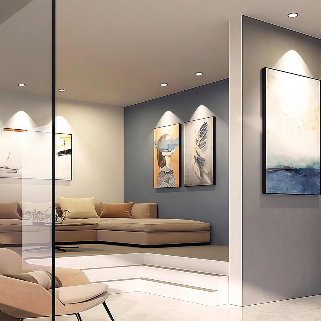 Ultra-Thin Anti-Glare Recessed Spotlight — Aluminum, Wall Washer, LED, 5W / 7W / 12W, 3000K / 4000K / 6000K, Ra90, White