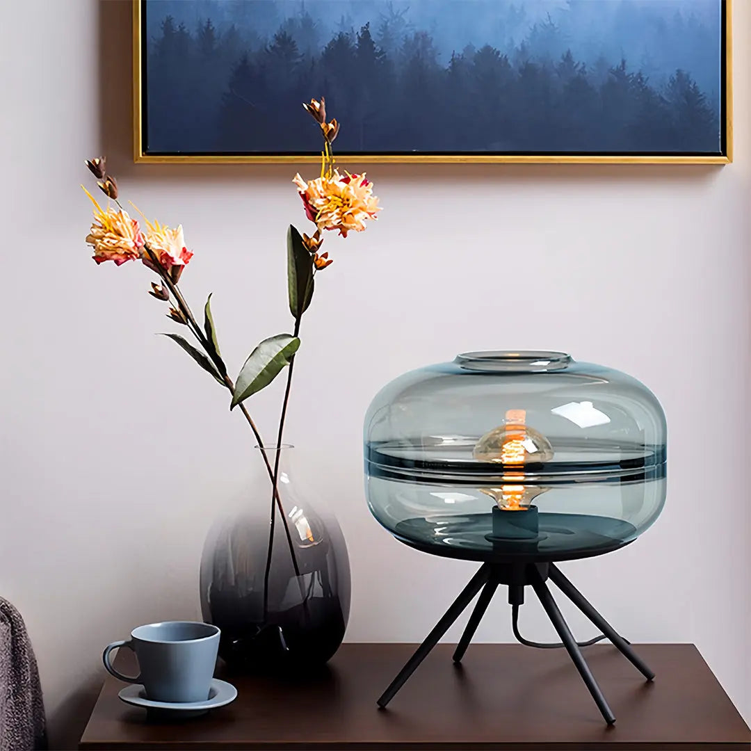 Modern Nordic Small Glass Table Lamp with Four Legs - Accent Lighting Luxe