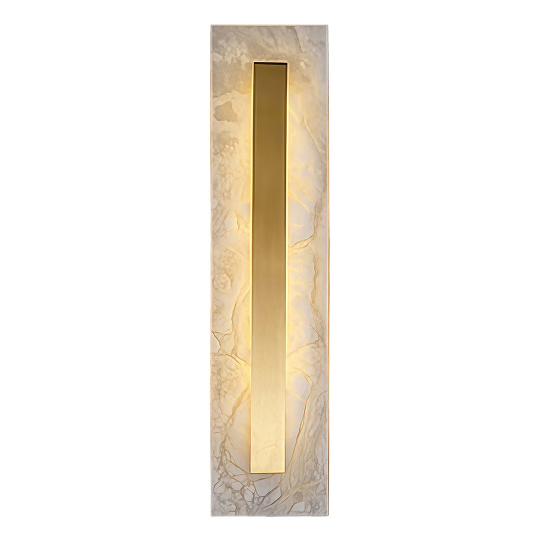 Cloud Stone Wall Sconce — Brass, Gold Finish, LED 3000K, Round or Square, Small or Large