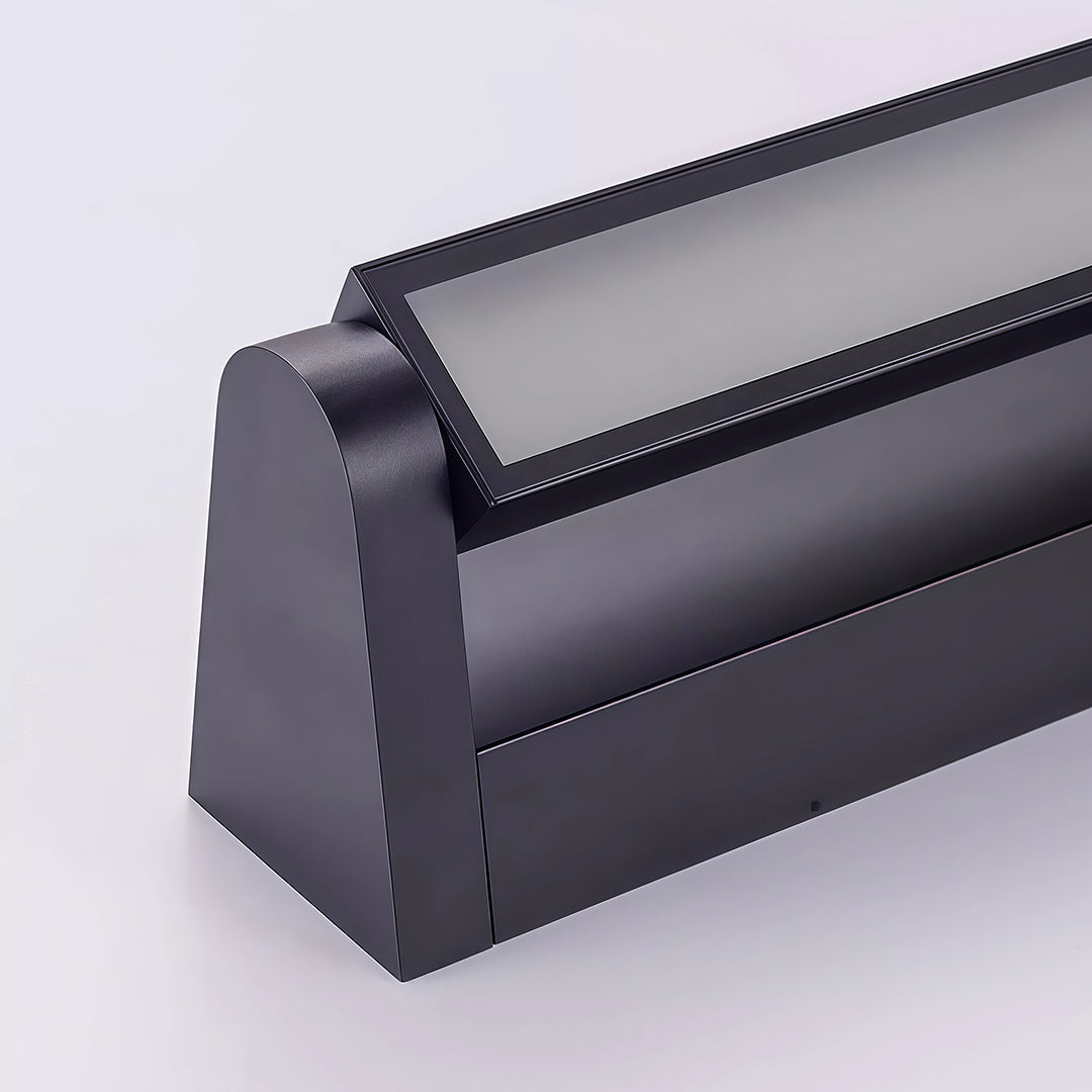 Rotatable Linear LED Wall Sconce — Black Aluminum, Acrylic Shade, 12W/18W/30W, 3000K/4000K/6000K