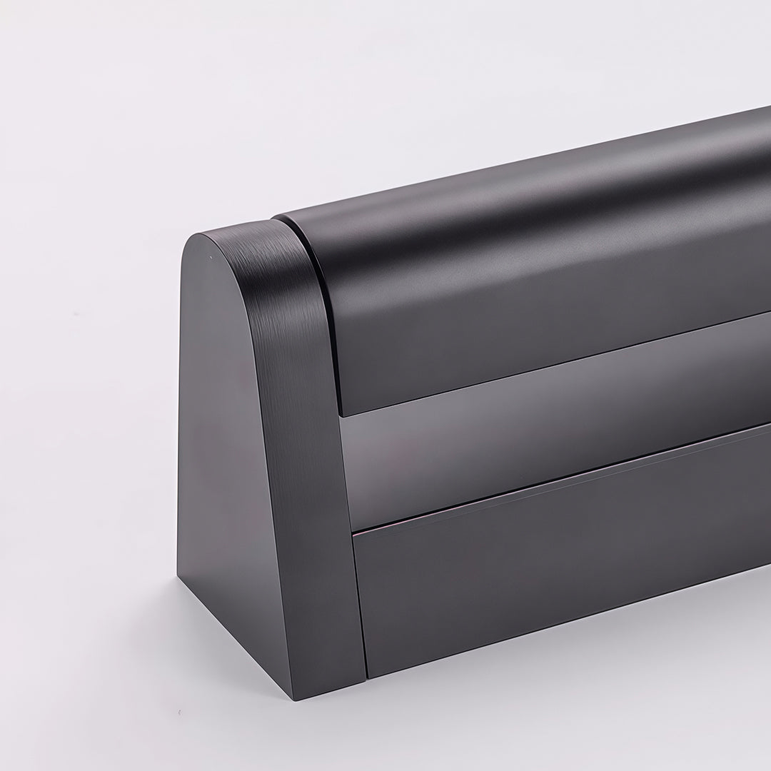 Rotatable Linear LED Wall Sconce — Black Aluminum, Acrylic Shade, 12W/18W/30W, 3000K/4000K/6000K