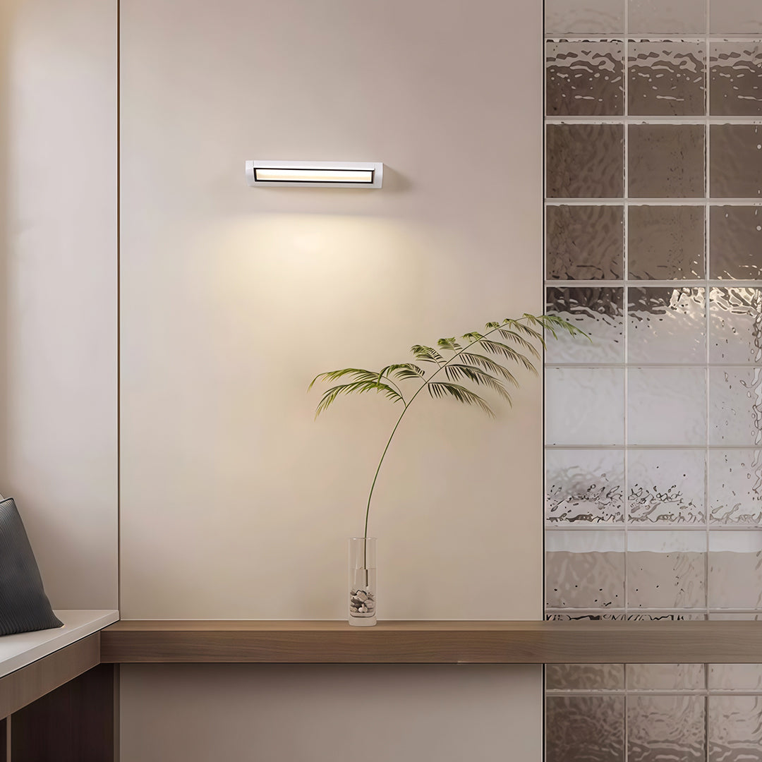 Rotatable Linear LED Wall Sconce — Black Aluminum, Acrylic Shade, 12W/18W/30W, 3000K/4000K/6000K