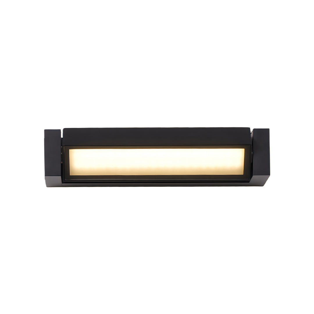 Rotatable Linear LED Wall Sconce — Black Aluminum, Acrylic Shade, 12W/18W/30W, 3000K/4000K/6000K
