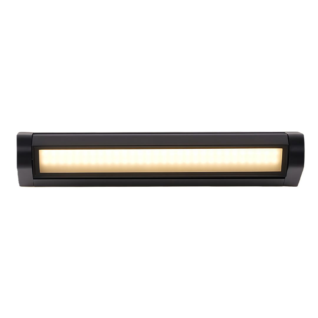 Rotatable Linear LED Wall Sconce — Black Aluminum, Acrylic Shade, 12W/18W/30W, 3000K/4000K/6000K