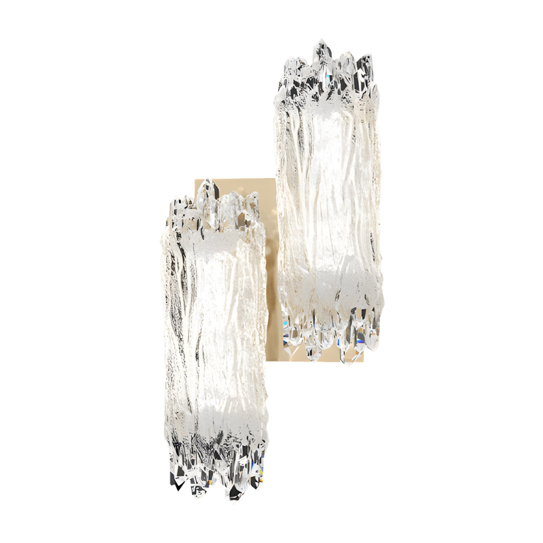 Minimalist Wall Sconce — Aluminum and Acrylic, Gold, LED, 3-Step Dimming (3000K/4500K/6000K), Single or Double Head