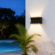 Black Waterproof LED Outdoor Wall Lights - Bidirectional Lamp