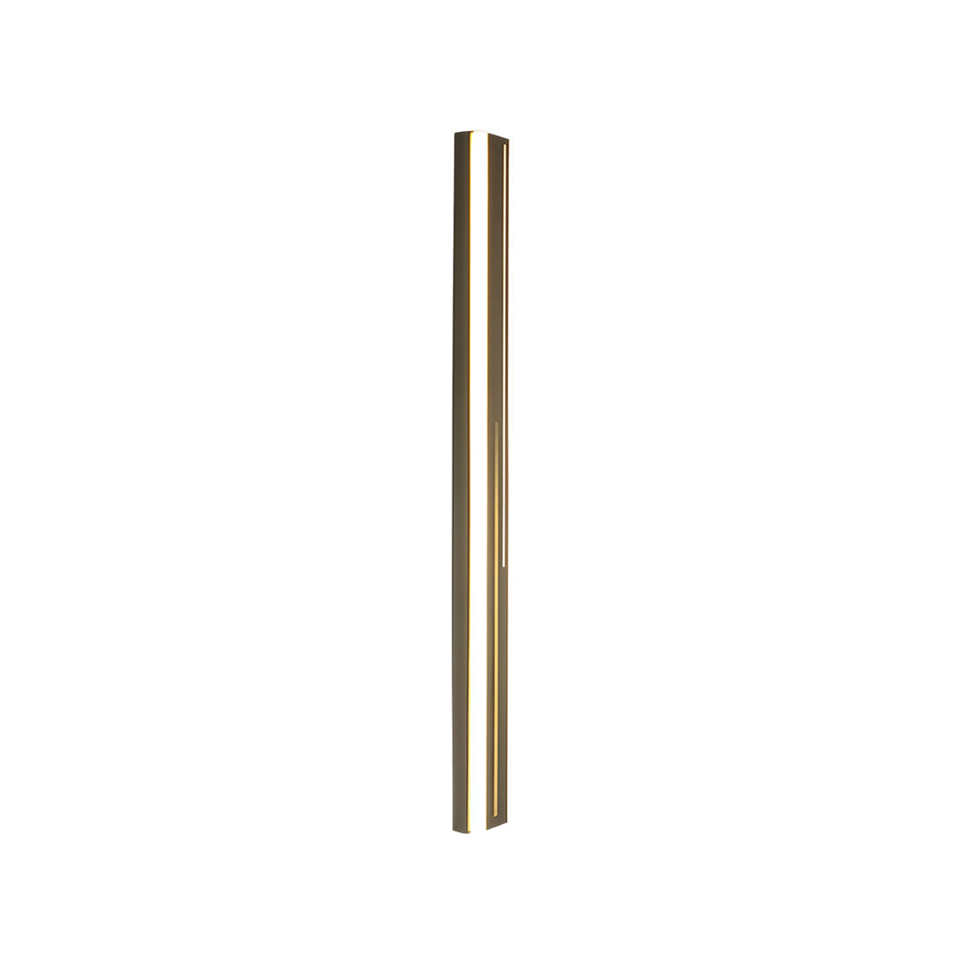 Modern Linear Outdoor Wall Sconce — Black Iron, Acrylic, LED, 3-Step Dimming, IP65, 16W–48W, 5 Sizes