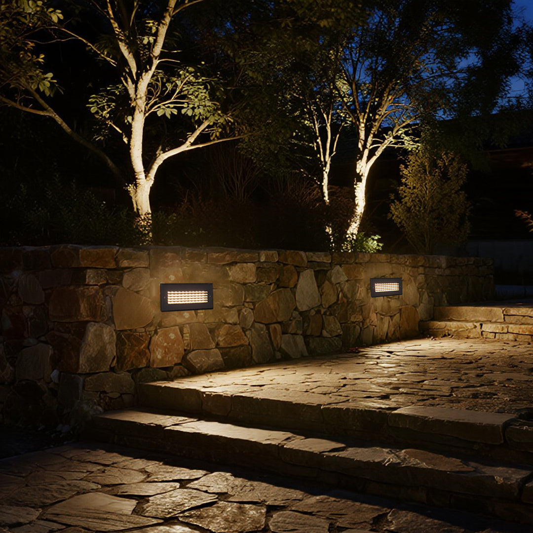Minimalist Embedded Outdoor LED Step Light — Die-Cast Aluminum, Sand Gray, OSRAM 4W, 3000K, IP65