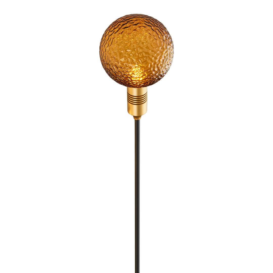 Reed-Shaped Glass Sphere Path Light — Aluminum, LED, IP65, 28"–55.5" Heights, Brown / Green / Clear