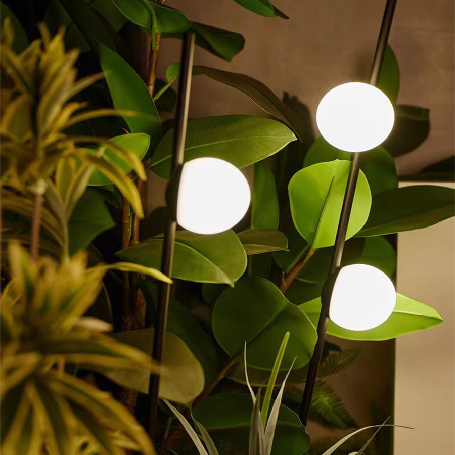 Spherical Modern Landscape Light — Aluminum, LED 3000K, IP65, DC 24V, Single or Dual Sphere, Stake or Base Mount