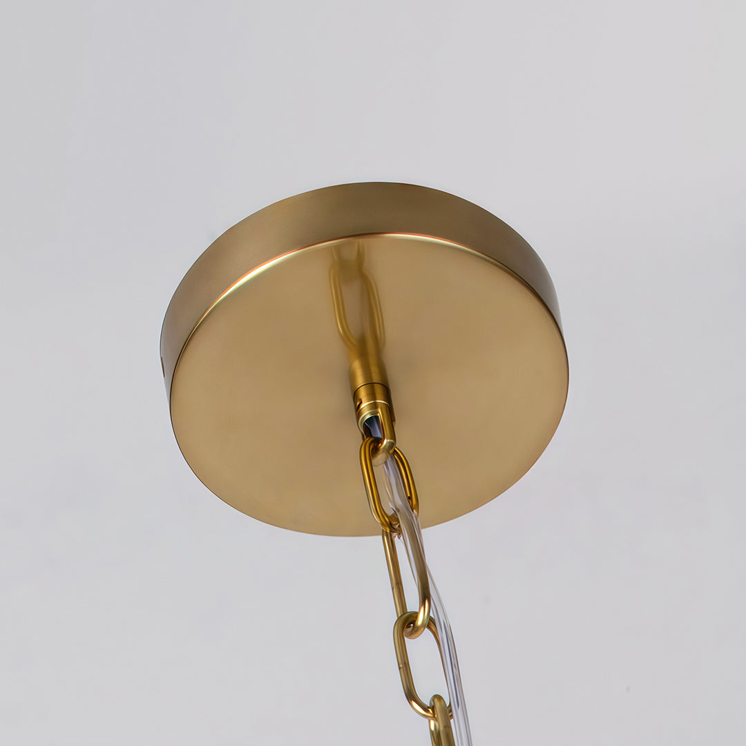 Spiral Globe Chandelier — Wrought Iron and Glass, 8- or 12-Light, Gold or Black, 3-Step Dimming, E14