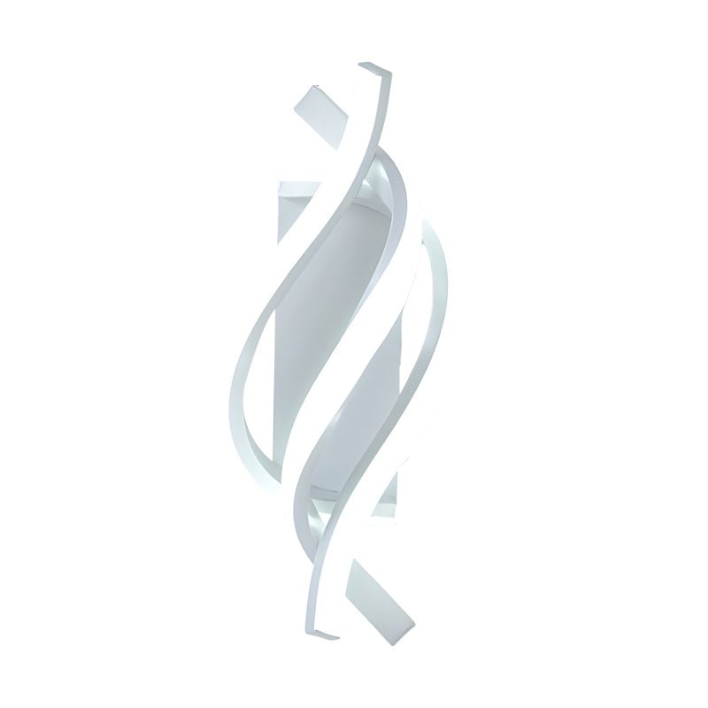 Spiral Minimalist LED Wall Sconce — Metal and Acrylic, 22W, Three-Step Dimming, 4.7" × 13"