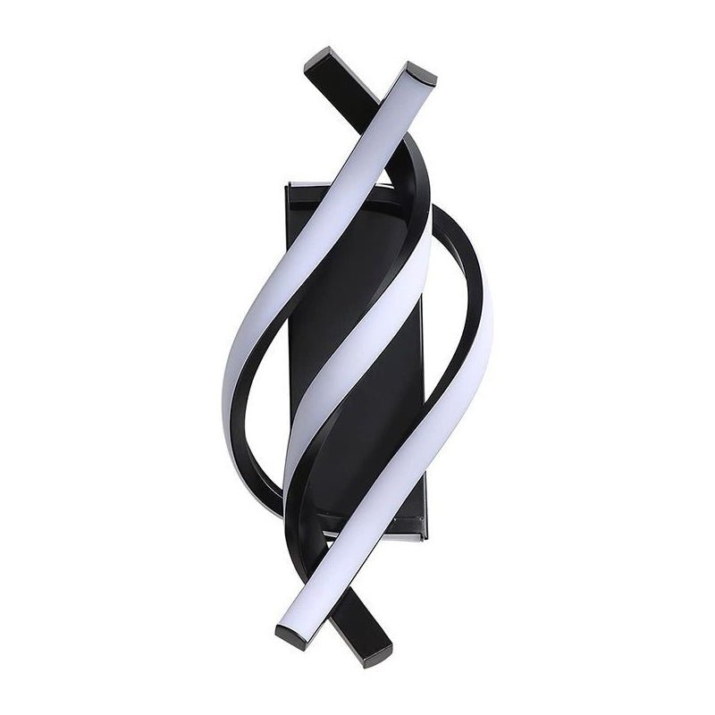 Spiral Minimalist LED Wall Sconce — Metal and Acrylic, 22W, Three-Step Dimming, 4.7" × 13"