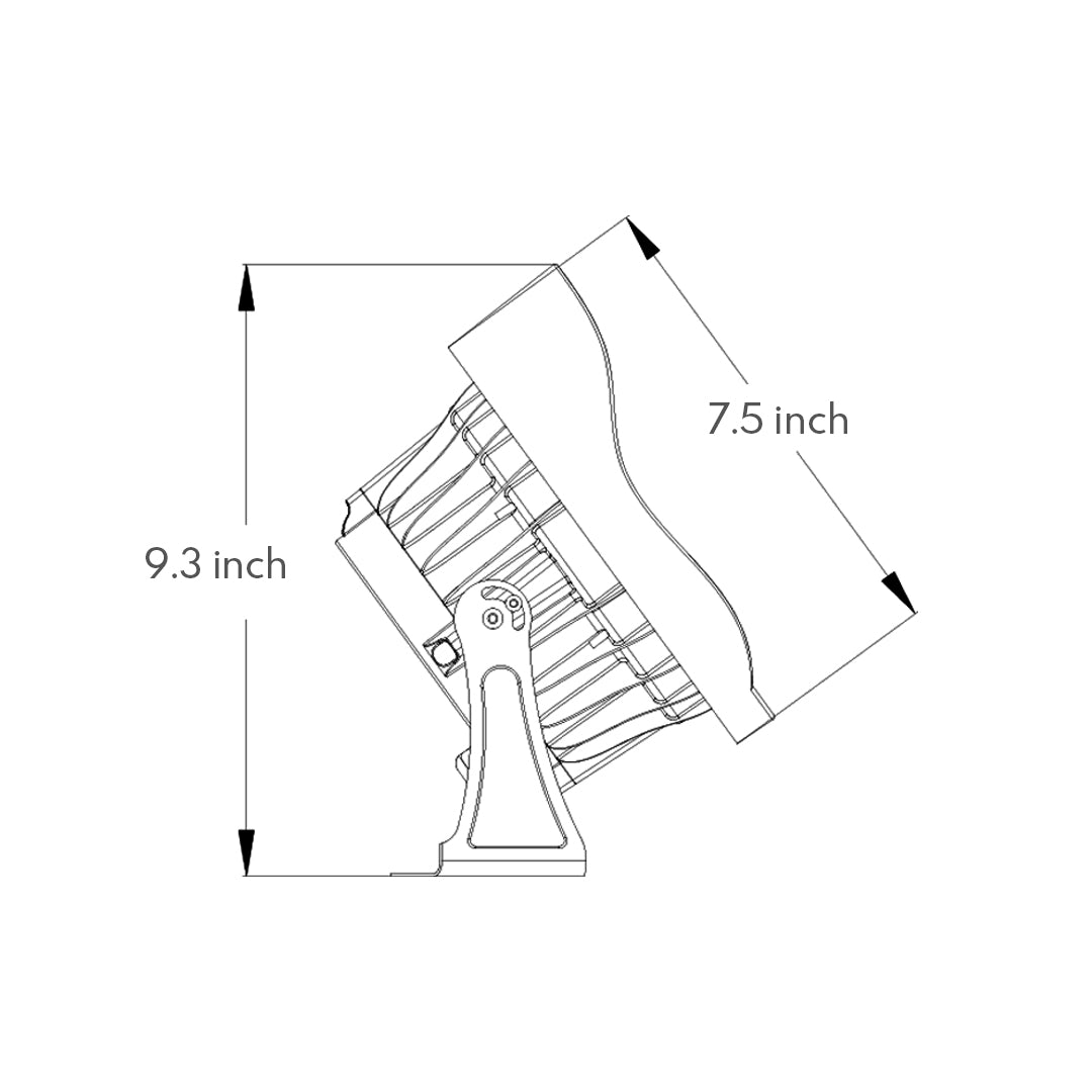 Minimalist Exterior LED Spotlight — Die-Cast Aluminum, Sand Gray, 8W / 15W, IP65 Weatherproof