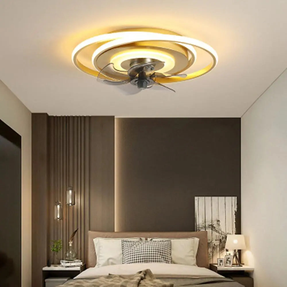 Modern Geometric Ceiling Fans Featuring LED Lighting Luxe