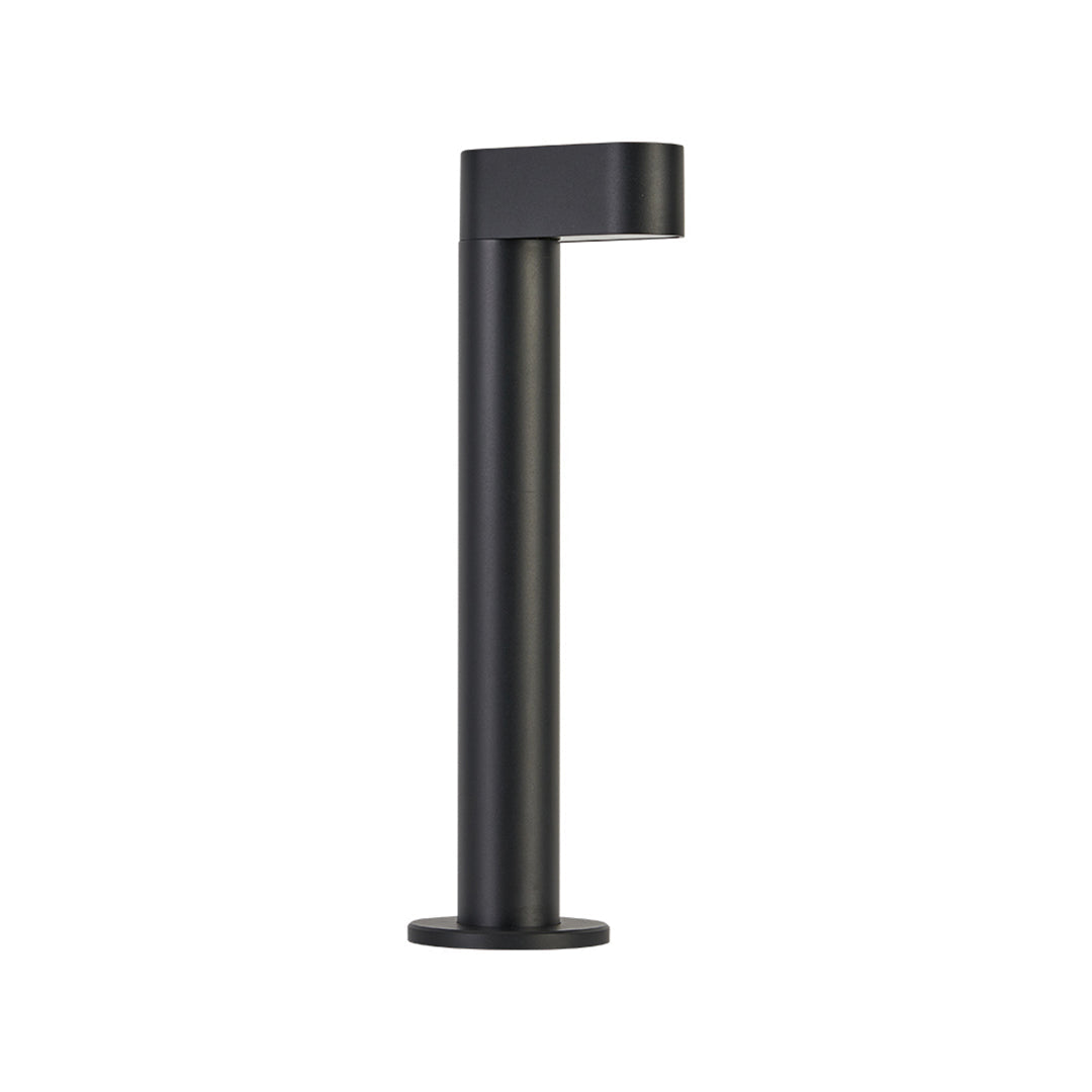 Modern LED Pathway Bollard Light — Sand-Black Aluminum, Transparent Glass, 3000K, IP65, 8W–16W, 350mm–800mm