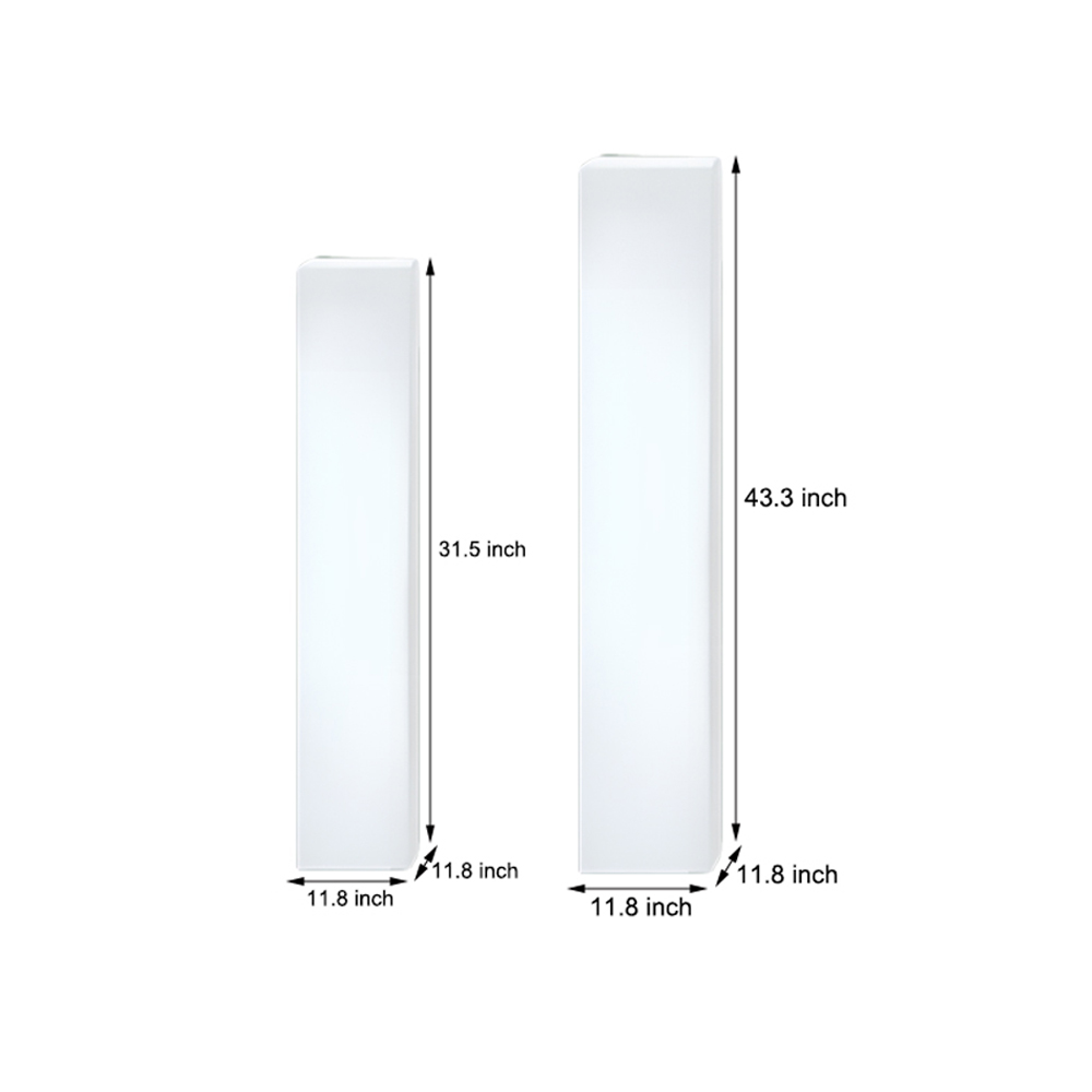 Square Outdoor Floor Lamp — PE, LED, 16-Color + 4-Gradient Modes, Remote Control, IP65, 5W, USB Rechargeable or Hardwired