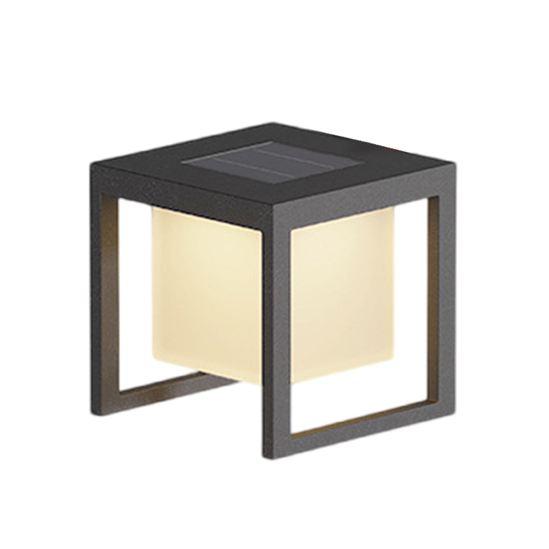 Solar Outdoor Floor Lamp with Table or Chair — Stainless Steel, 12W LED 3000K, IP65, Remote Control