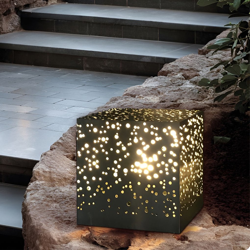 square led outdoor pillar lights deck and garden post lighting