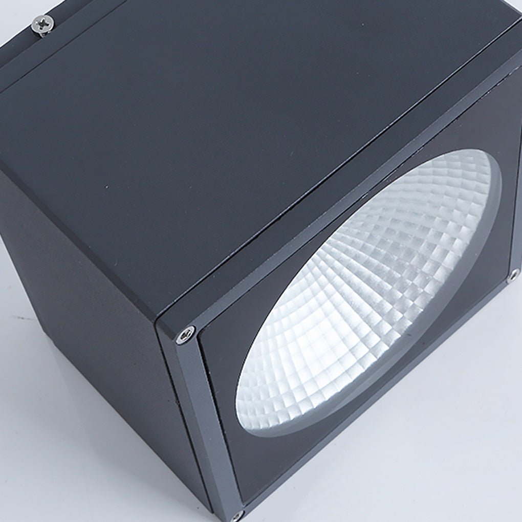Square LED Surface-Mount Downlight — Die-Cast Aluminum, IP54 Waterproof, 3000K Warm White, Hardwired