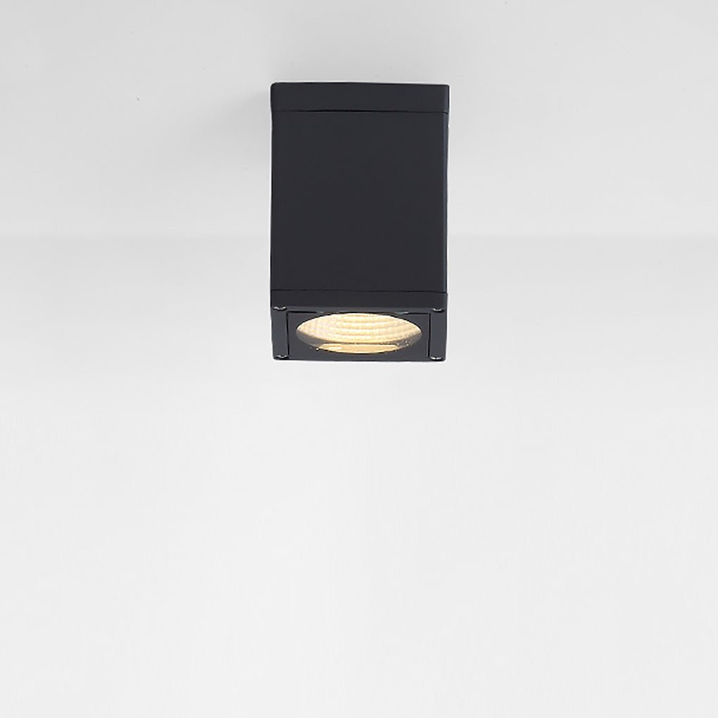 Square LED Surface-Mount Downlight — Die-Cast Aluminum, IP54 Waterproof, 3000K Warm White, Hardwired