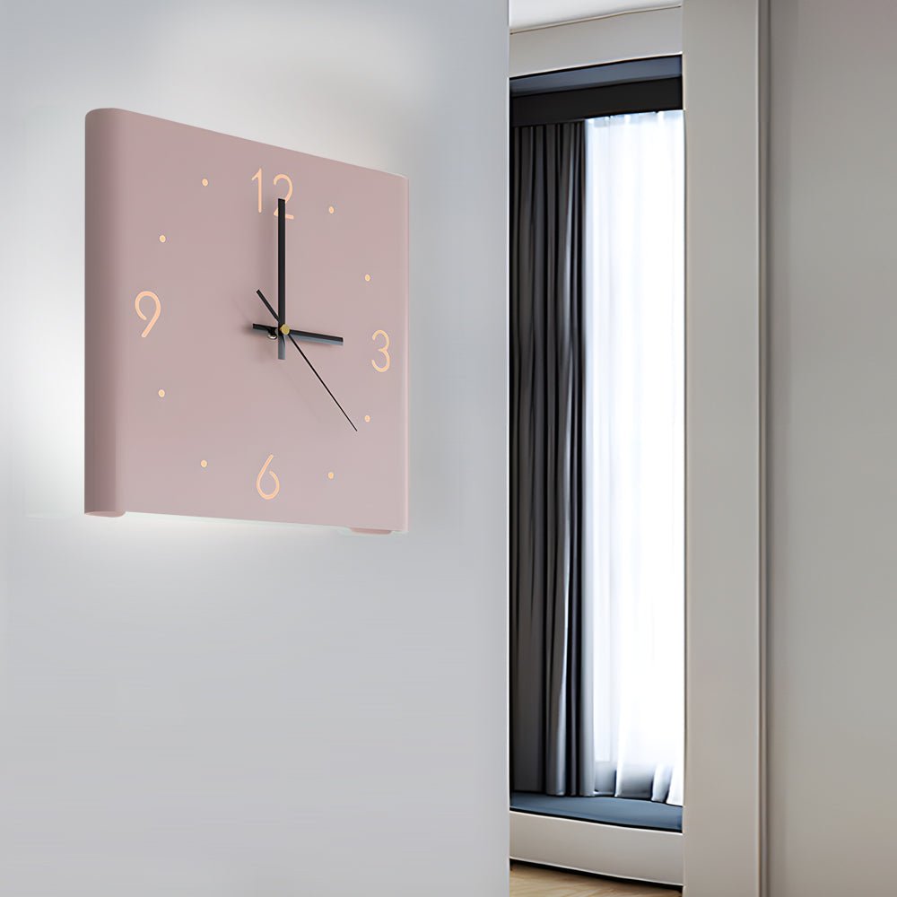 Modern Square Metal Corner Wall Clock with Silent Backlit LED - Stylish Wall Decor