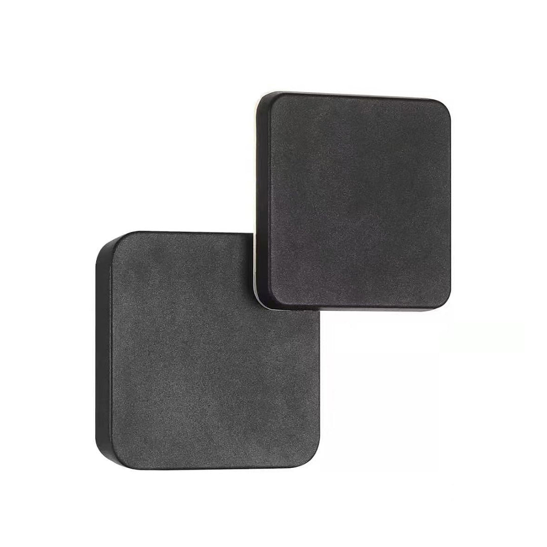 Geometric Outdoor Wall Sconce — Black Aluminum, 10W LED, IP54, Square / Triangle / Round