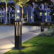 Square Bollard Light — Die-Cast Aluminum, LED COB 8W, IP54, 6"×6"×31"