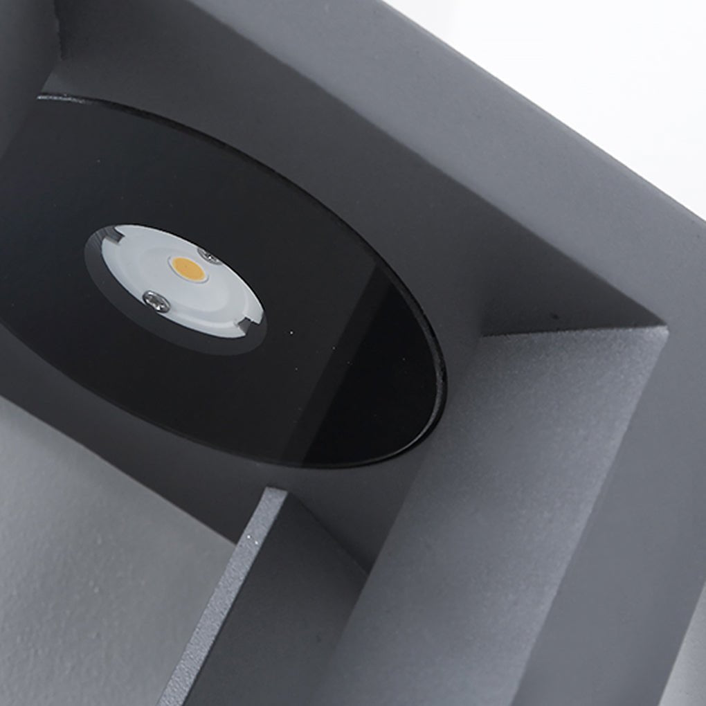 Square Bollard Light — Die-Cast Aluminum, LED COB 8W, IP54, 6"×6"×31"