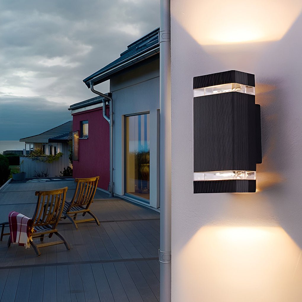 LED Outdoor Wall Sconce - Square Up and Down Lights for Wall Lighting