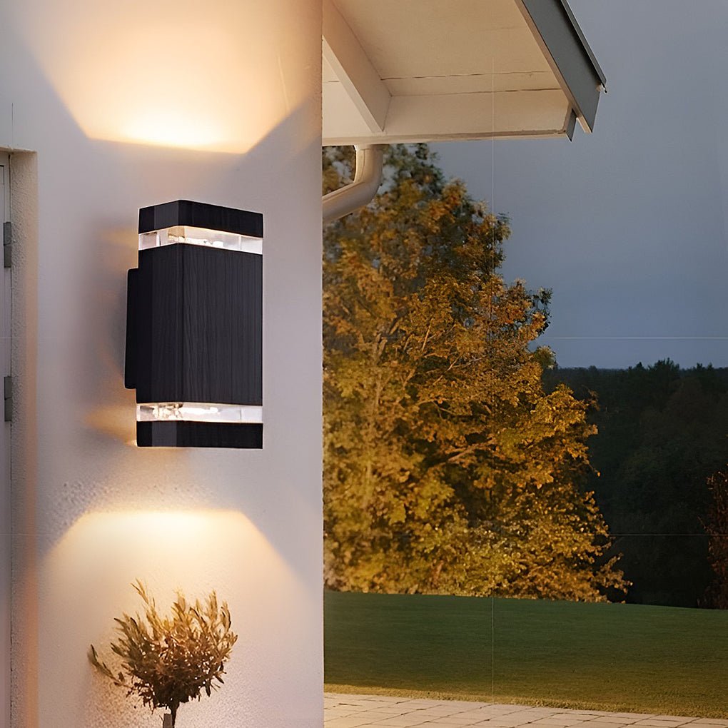 LED Outdoor Wall Sconce - Square Up and Down Lights for Wall Lighting