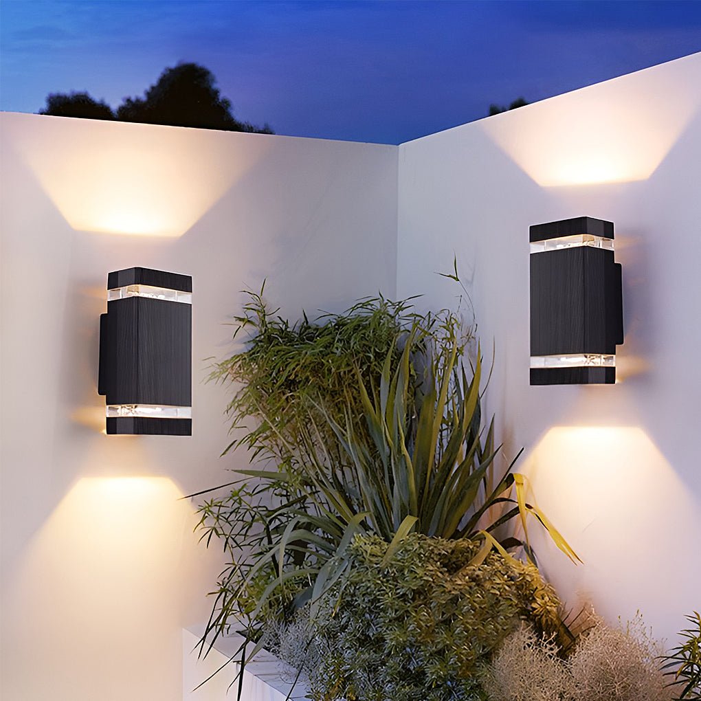 LED Outdoor Wall Sconce - Square Up and Down Lights for Wall Lighting