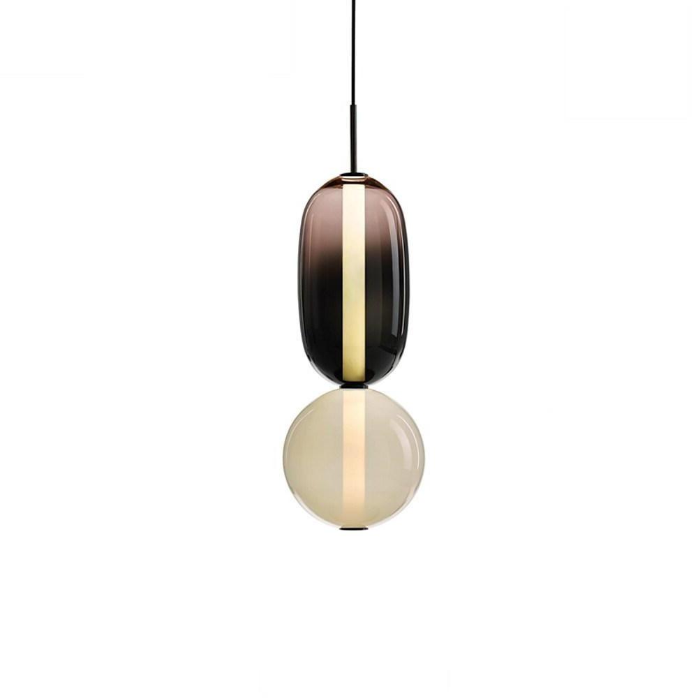 Stained Glass Mini Pendant Light — Metal, 1-Light LED, 4000K, 71" Adjustable Cord