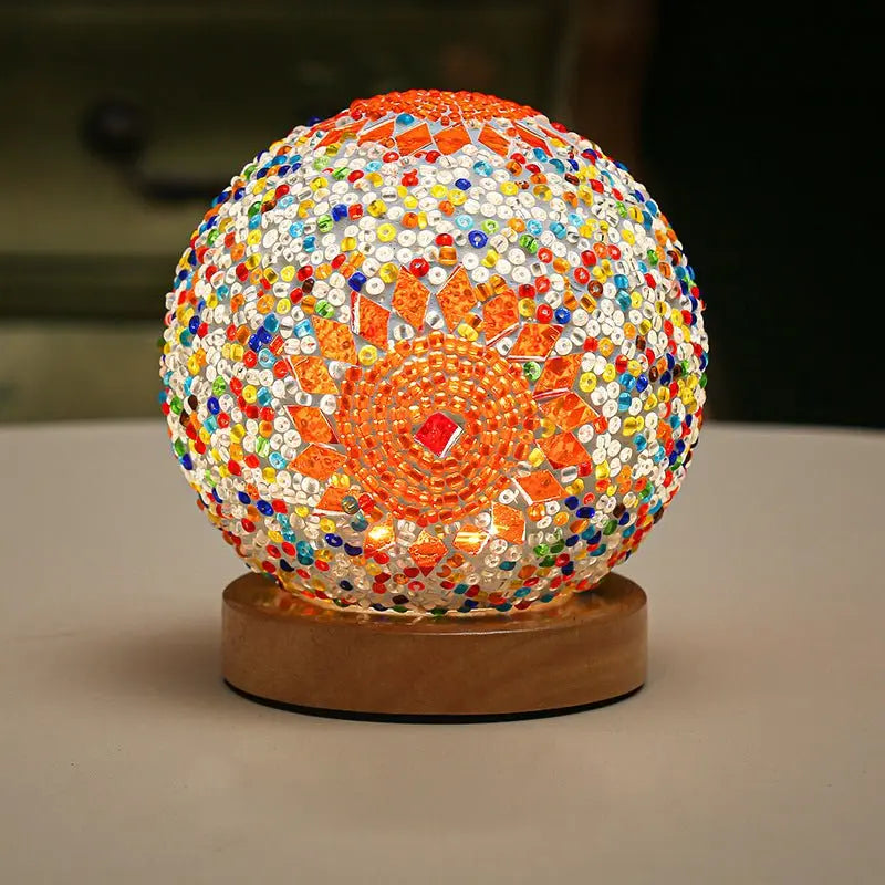 Mosaic LED Table Lamp - Stained Glass Design Luxe