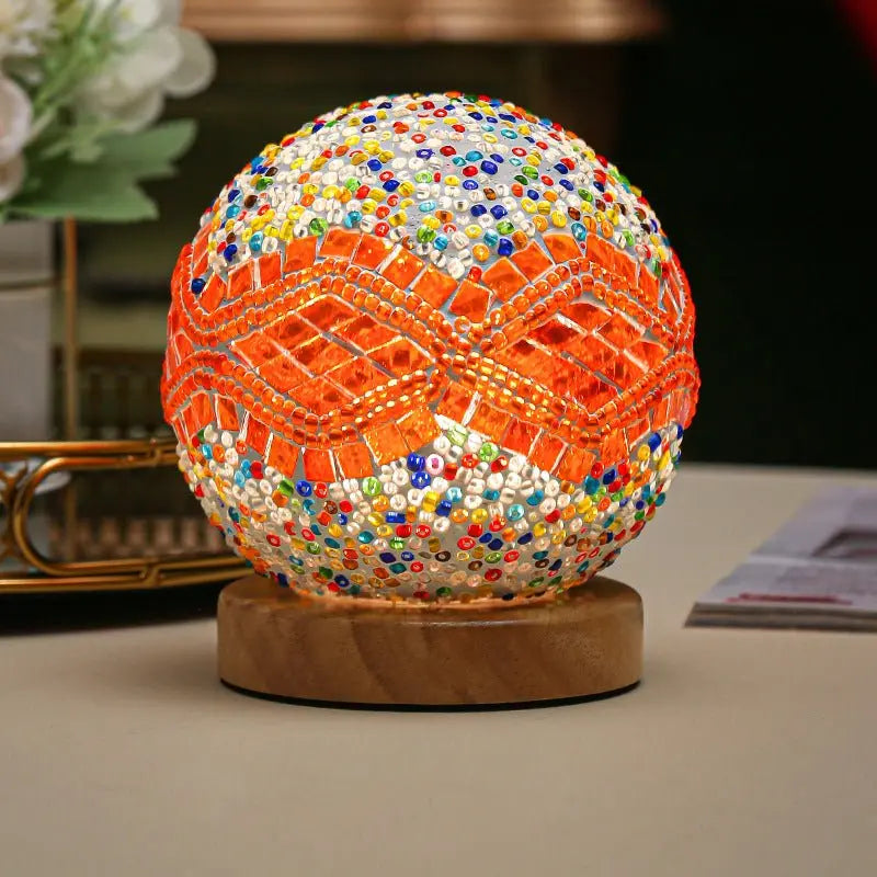 Mosaic LED Table Lamp - Stained Glass Design Luxe