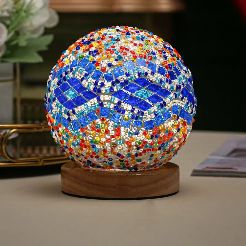 Mosaic LED Table Lamp - Stained Glass Design Luxe