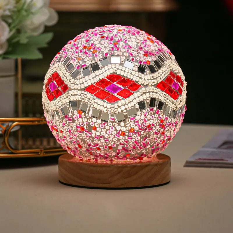 Mosaic LED Table Lamp - Stained Glass Design Luxe
