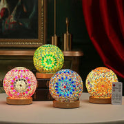 Mosaic LED Table Lamp - Stained Glass Design Luxe
