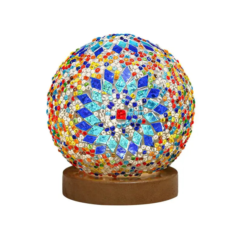 Mosaic LED Table Lamp - Stained Glass Design Luxe